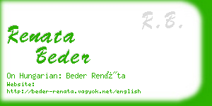 renata beder business card